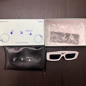 Offwhite Slim Sunglasses White
